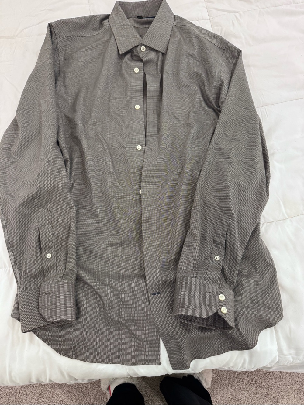 Banana Republic Men's Dress Shirt in Heathered Gray